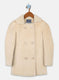 Girls Beige Solid Coat