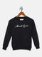 Girls Black Printed Sweatshirt