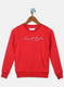 Girls Red Printed Sweatshirt