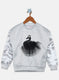 Girls Grey Printed Sweatshirt