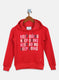 Girls Red Printed Sweatshirt