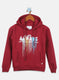 Girls Maroon Embroidered Sweatshirt