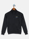 Girls Black Solid Sweatshirt