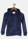 Girls NAvy Blue Solid Sweatshirt