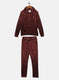 Girls Brown Solid Tracksuit