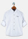 Boys White Printed Shirt