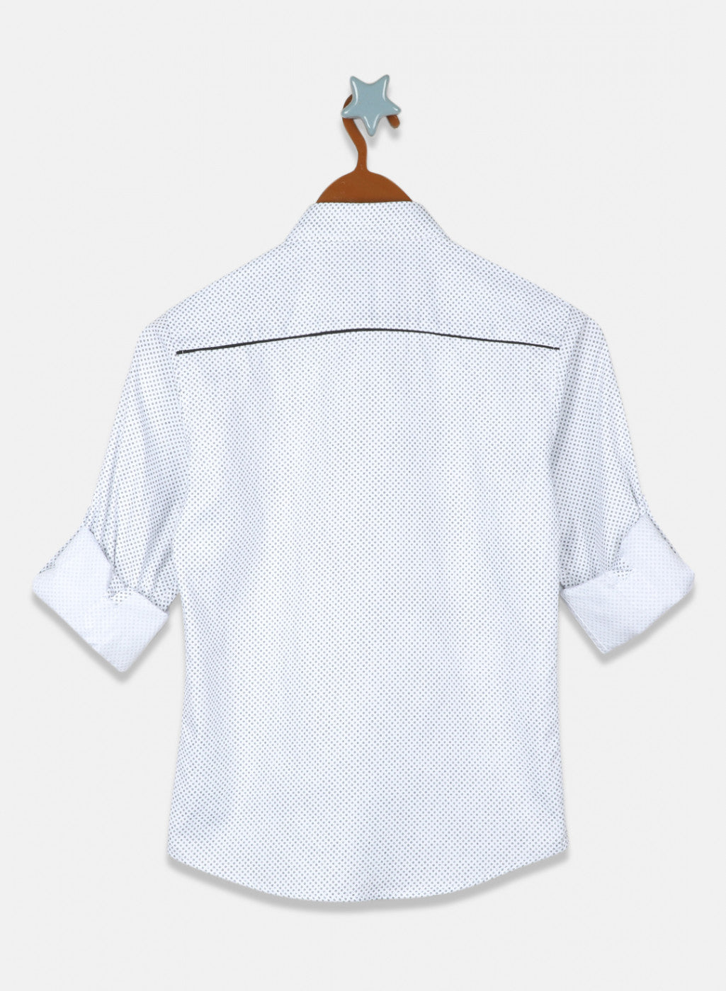 Boys White Printed Shirt