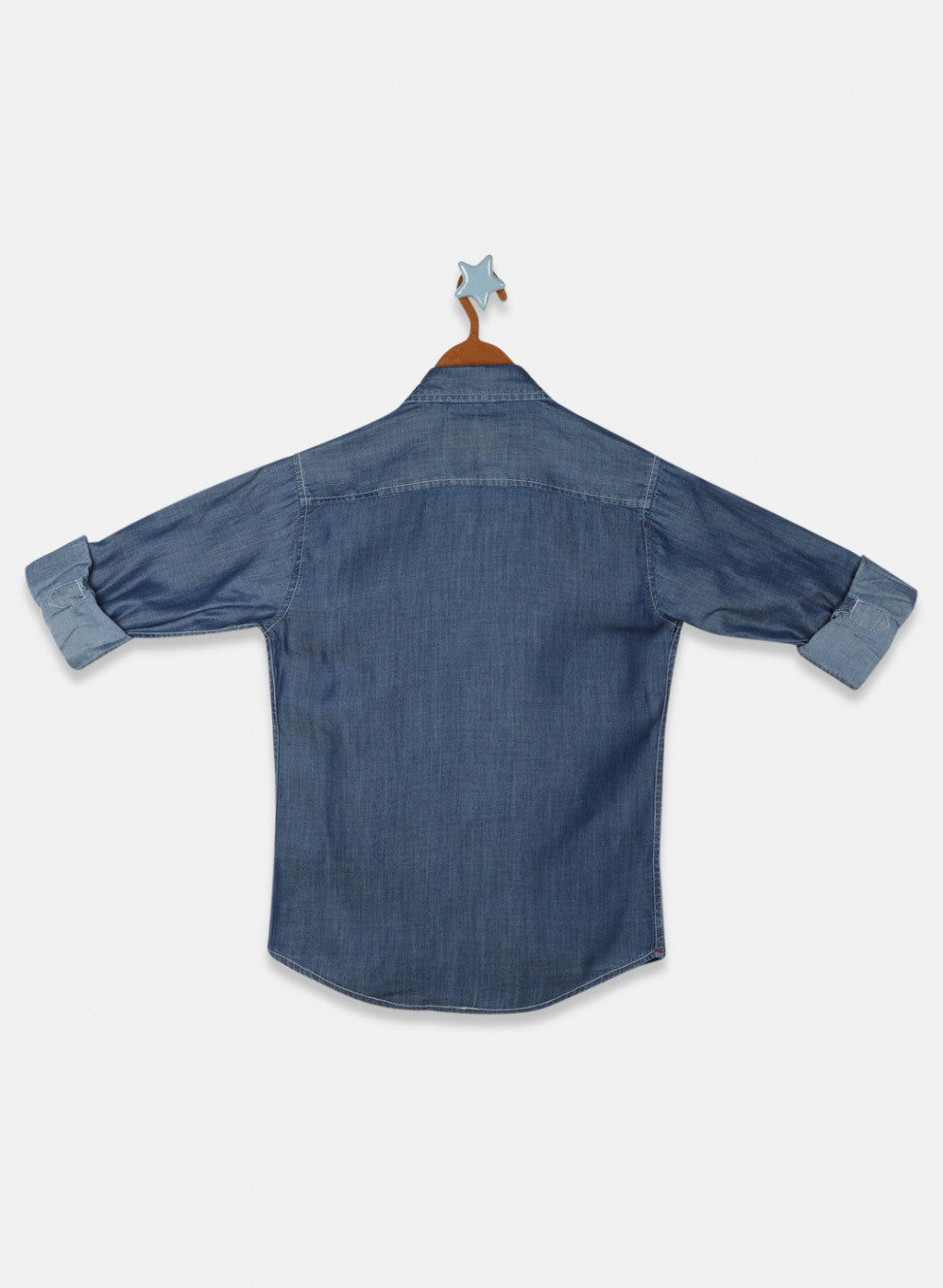 Boys Blue Solid Shirt