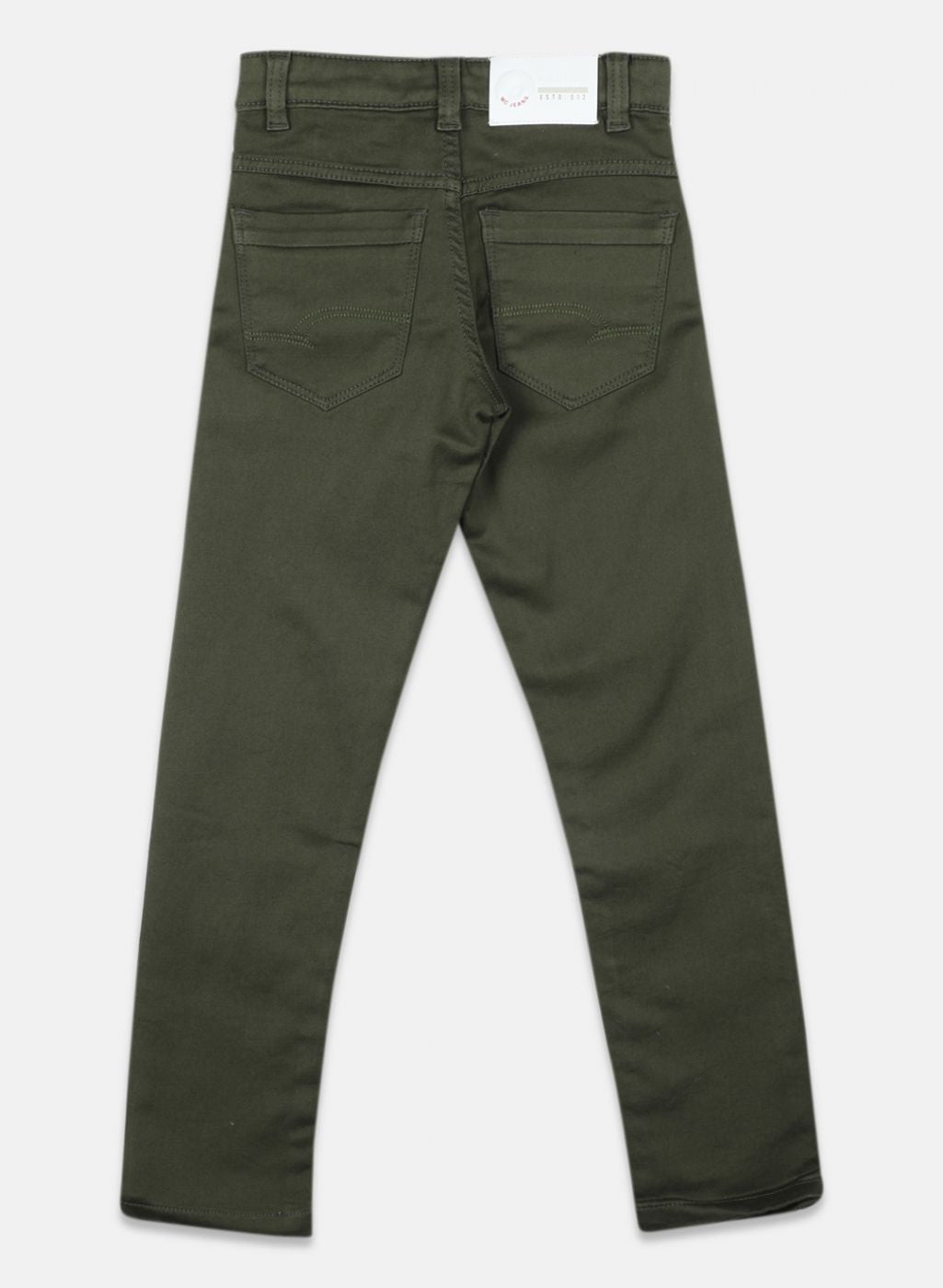 Boys Olive Slim Fit Denim