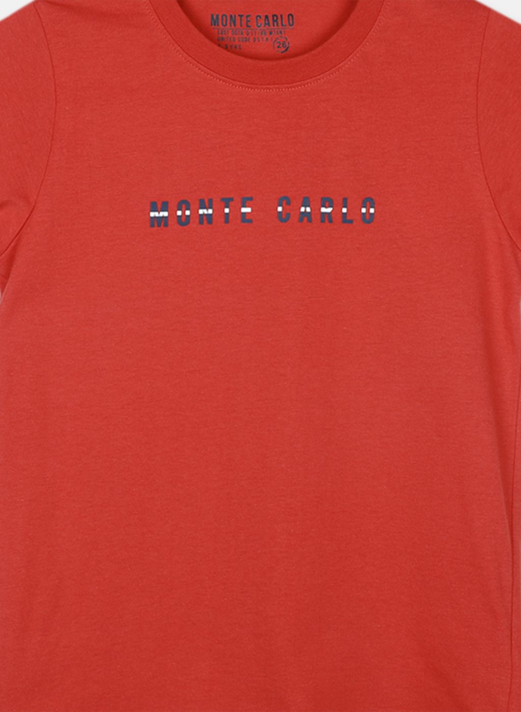 Boys Orange Printed T-Shirt