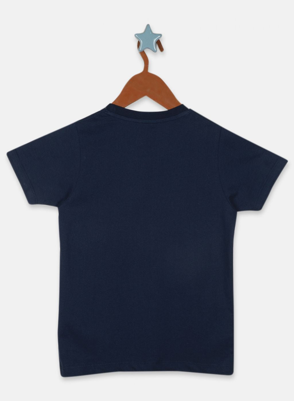 Boys Navy Blue Printed T-Shirt