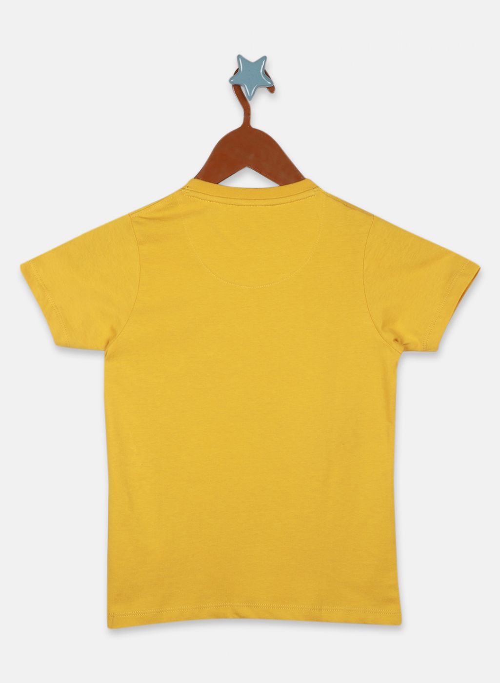 Boys Mustard Printed T-Shirt