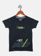 Boys Navy Blue Printed T-Shirt