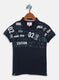 Boys Navy Blue Printed T-Shirt