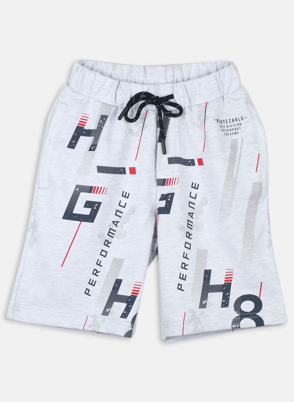 Boys Grey Printed Bermuda