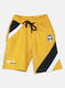Boys Mustard Printed Bermuda