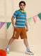 Boys Tan Brown Printed Bermuda
