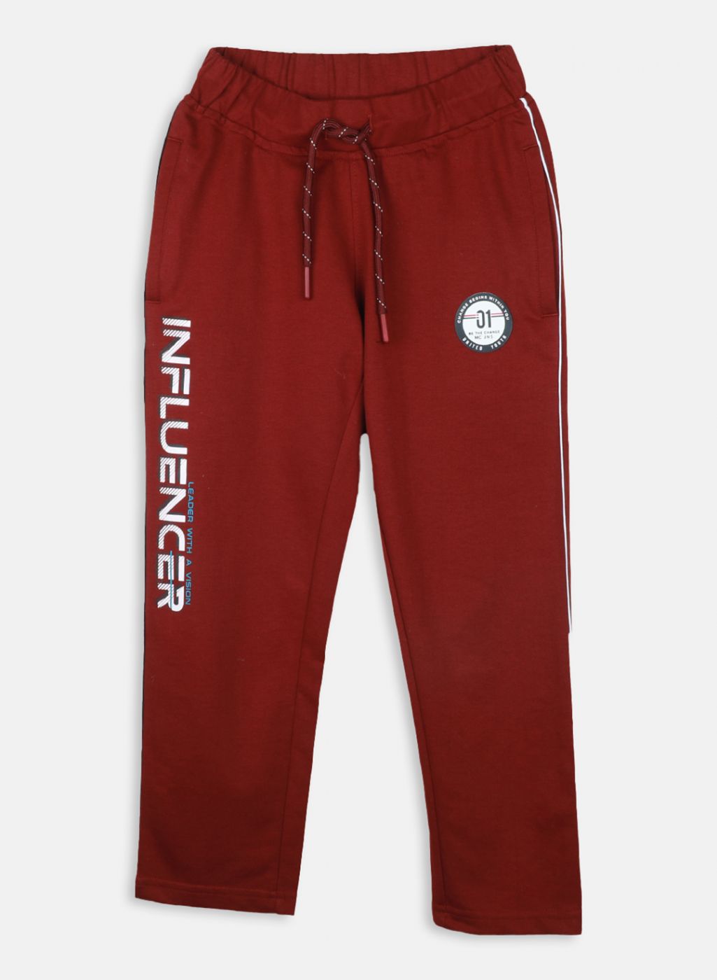 Boys Maroon Regular Fit Lower