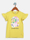 Girls Yellow Printed Top