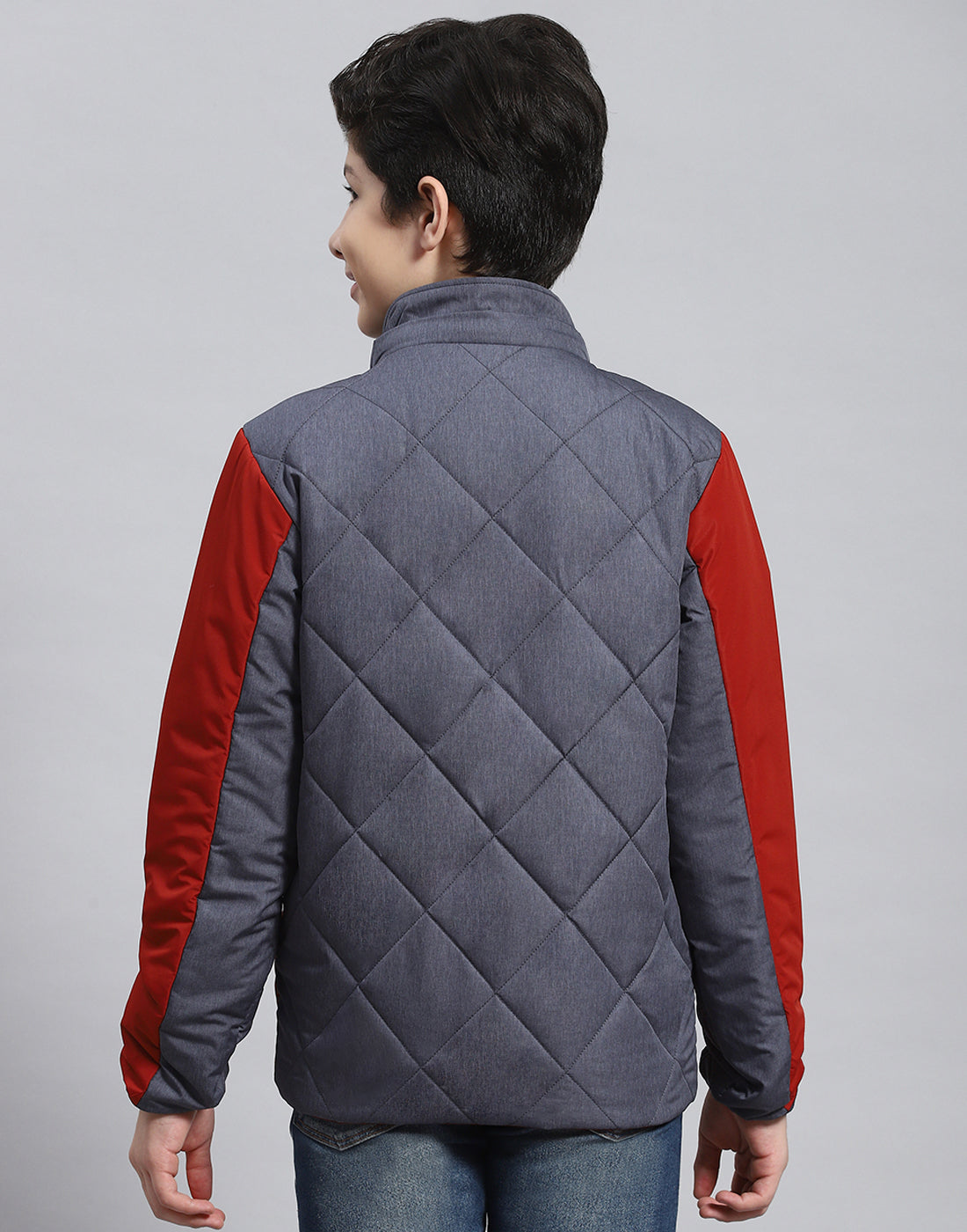 Boys Rust Solid Hooded Full Sleeve Boys Jacket