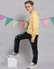 Boys Yellow Printed Hooded Full Sleeve T-Shirts