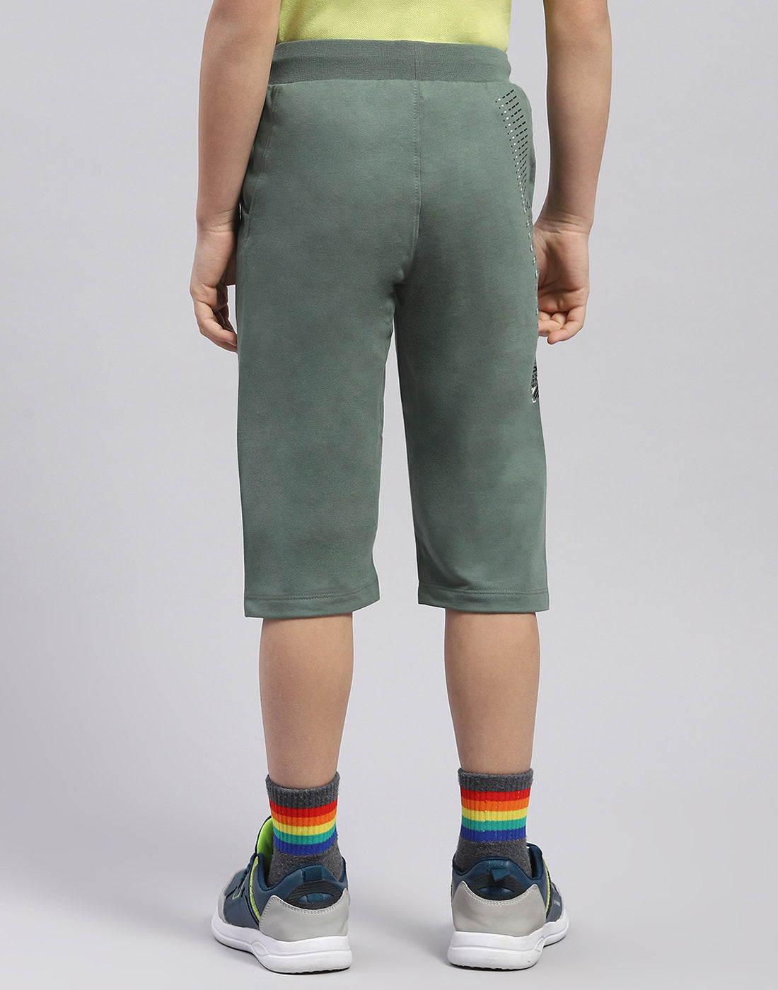 Boys Green Printed Capri