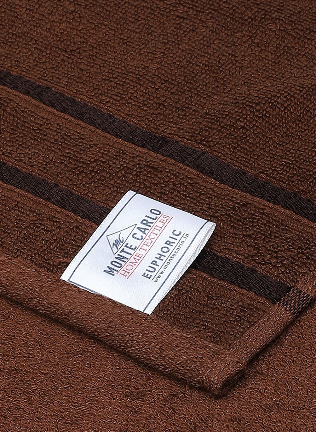 Brown & Peach Cotton 525 GSM Towel Set Pack of 4 (2 Bath & 2 Hand Towels)