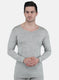 Men Grey Solid Thermal Vest