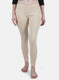 Women Beige Solid Thermal Lower