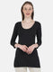 Women Dark Grey Solid Thermal Vest