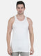Men Off White Solid Thermal Vest