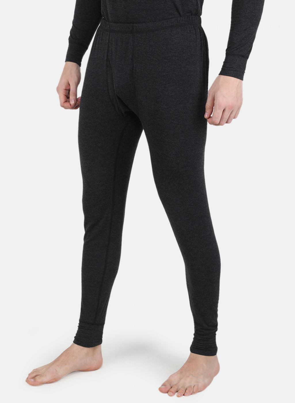 Men Grey Solid Thermal Lower