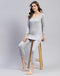 Women Grey Solid Thermal Lower