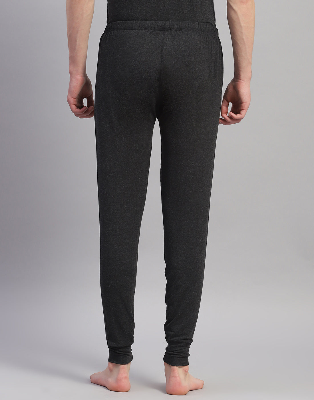 Men Grey Solid Thermal Lower