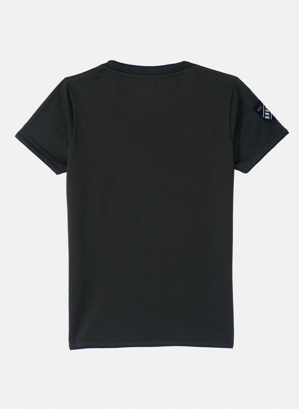 Boys Olive Printed T-Shirt