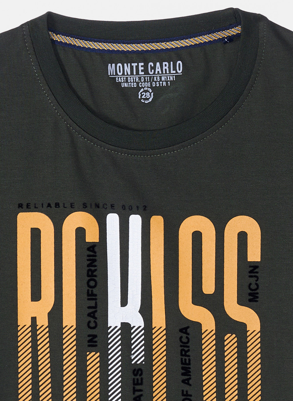 Boys Olive Printed T-Shirt