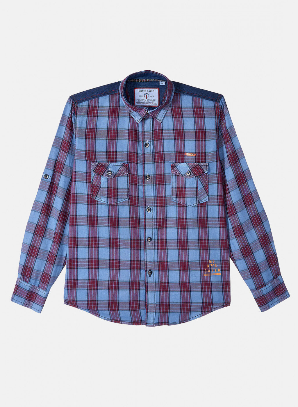 Boys Red & Blue Check Shirt