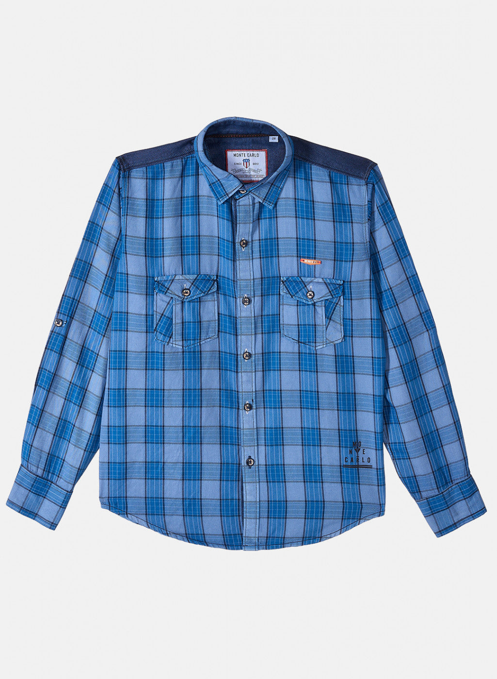 Boys Blue Check Shirt