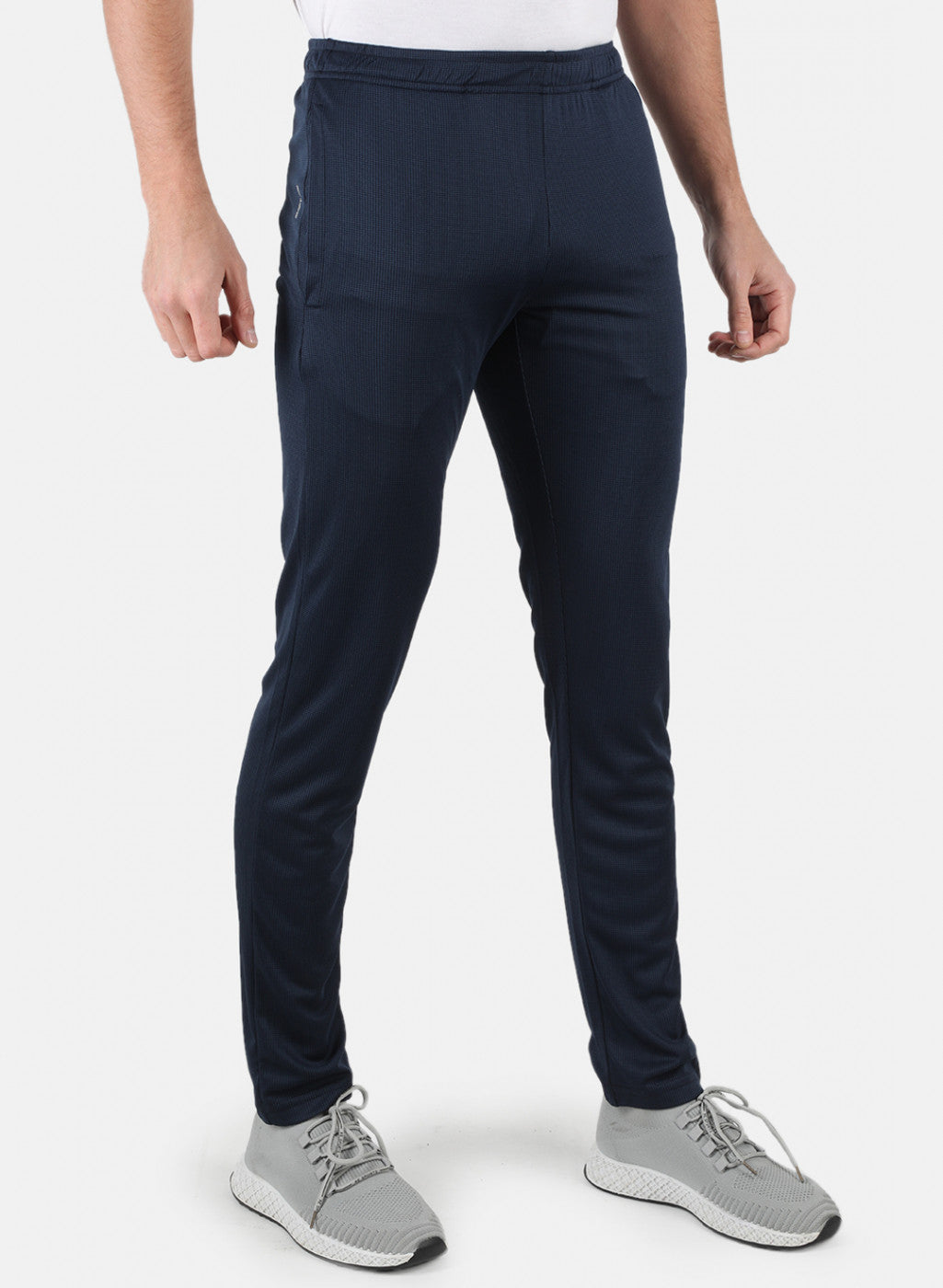 Men NAvy Blue Self Design Lower