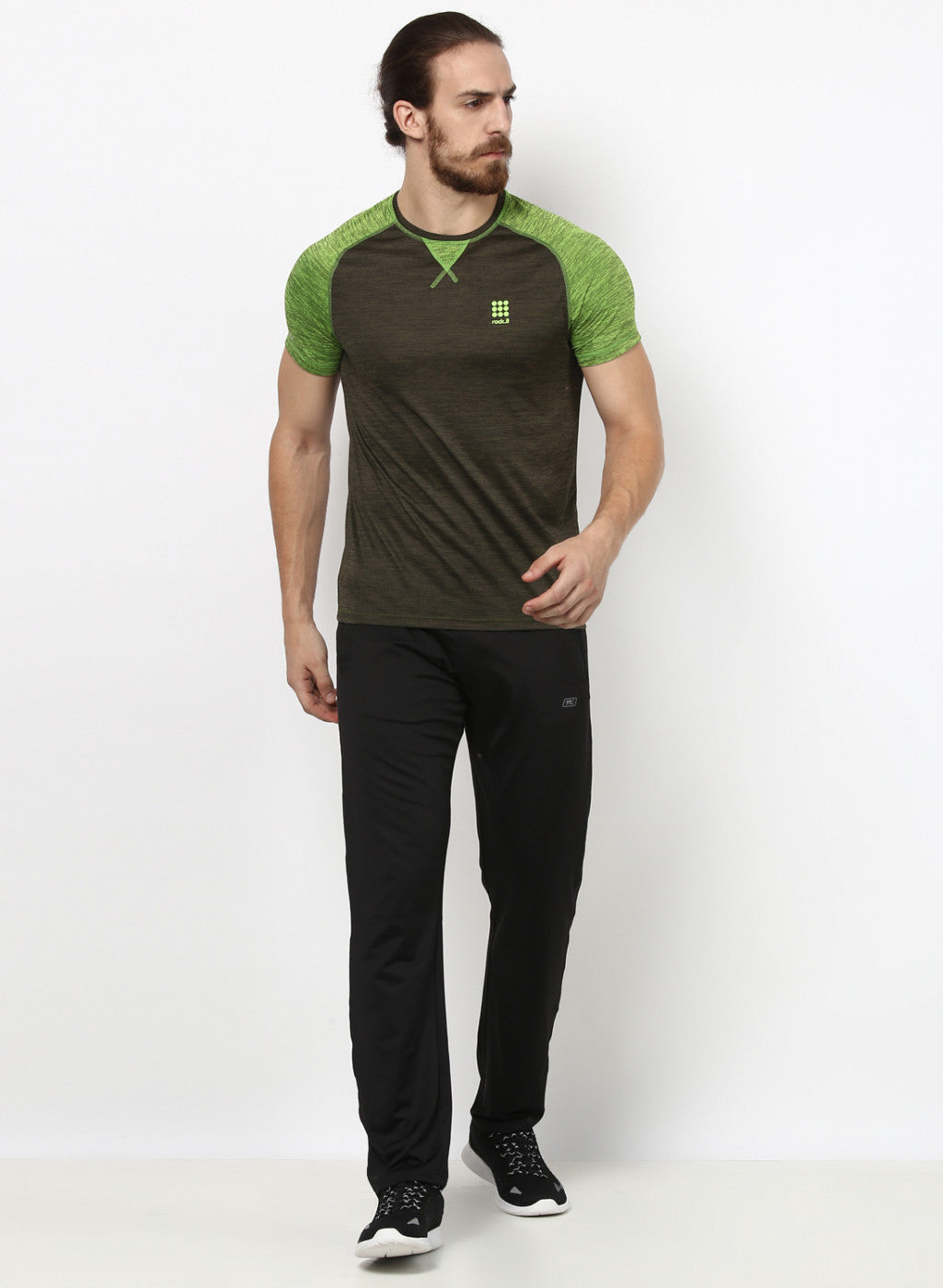 Rockit Olive Round Neck Smart Fit T-Shirt