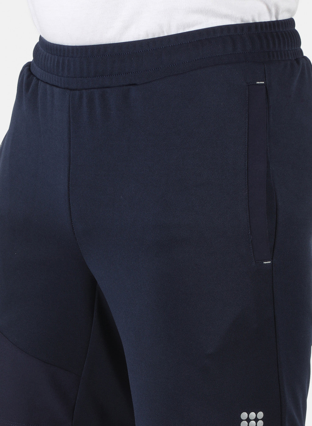 Men Navy Blue Self Design Shorts