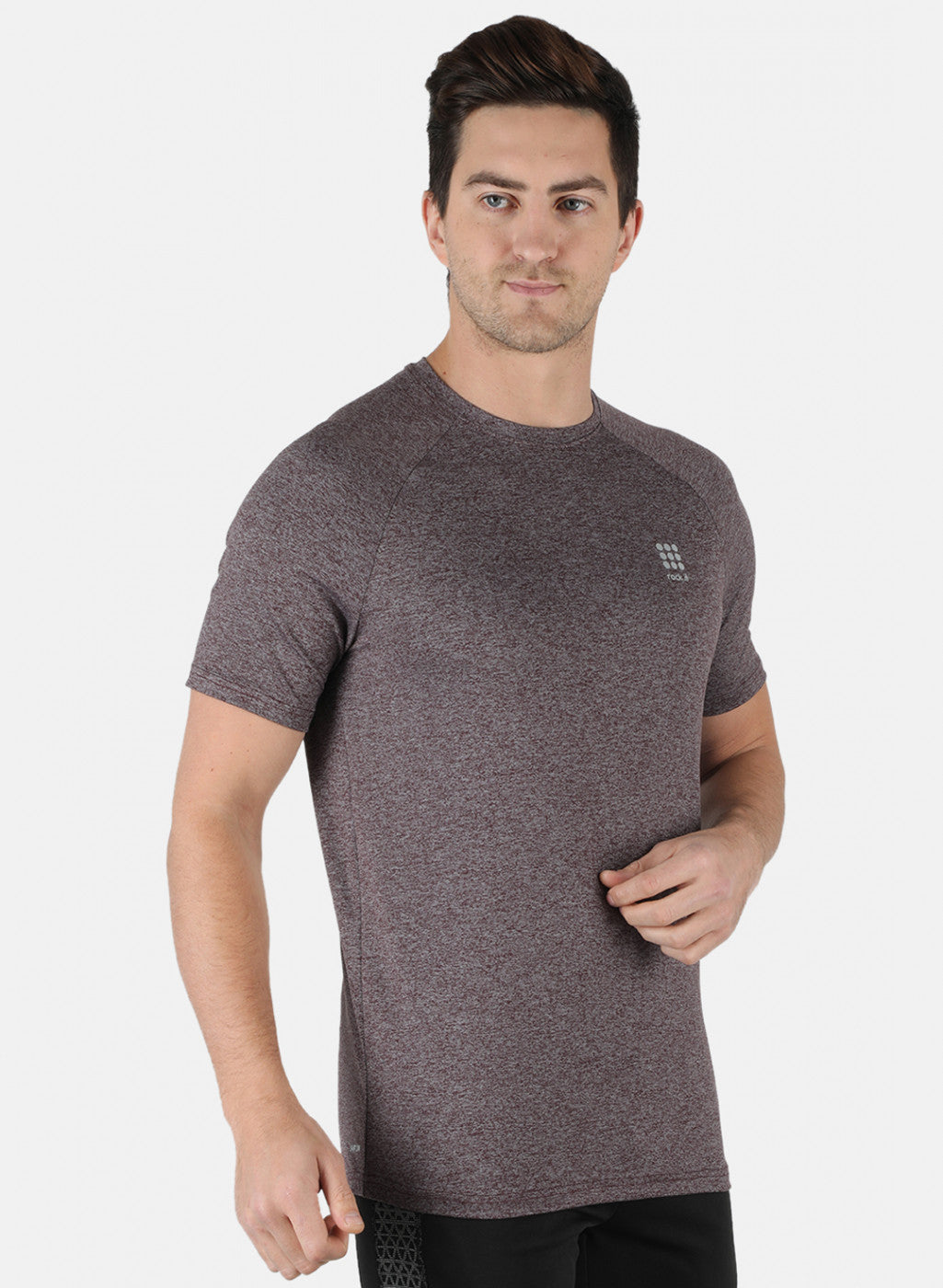 Rock.it Men Purple Self Design Round Neck T-Shirt