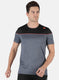 Rock.it Men Grey Self Design Round Neck T-Shirt