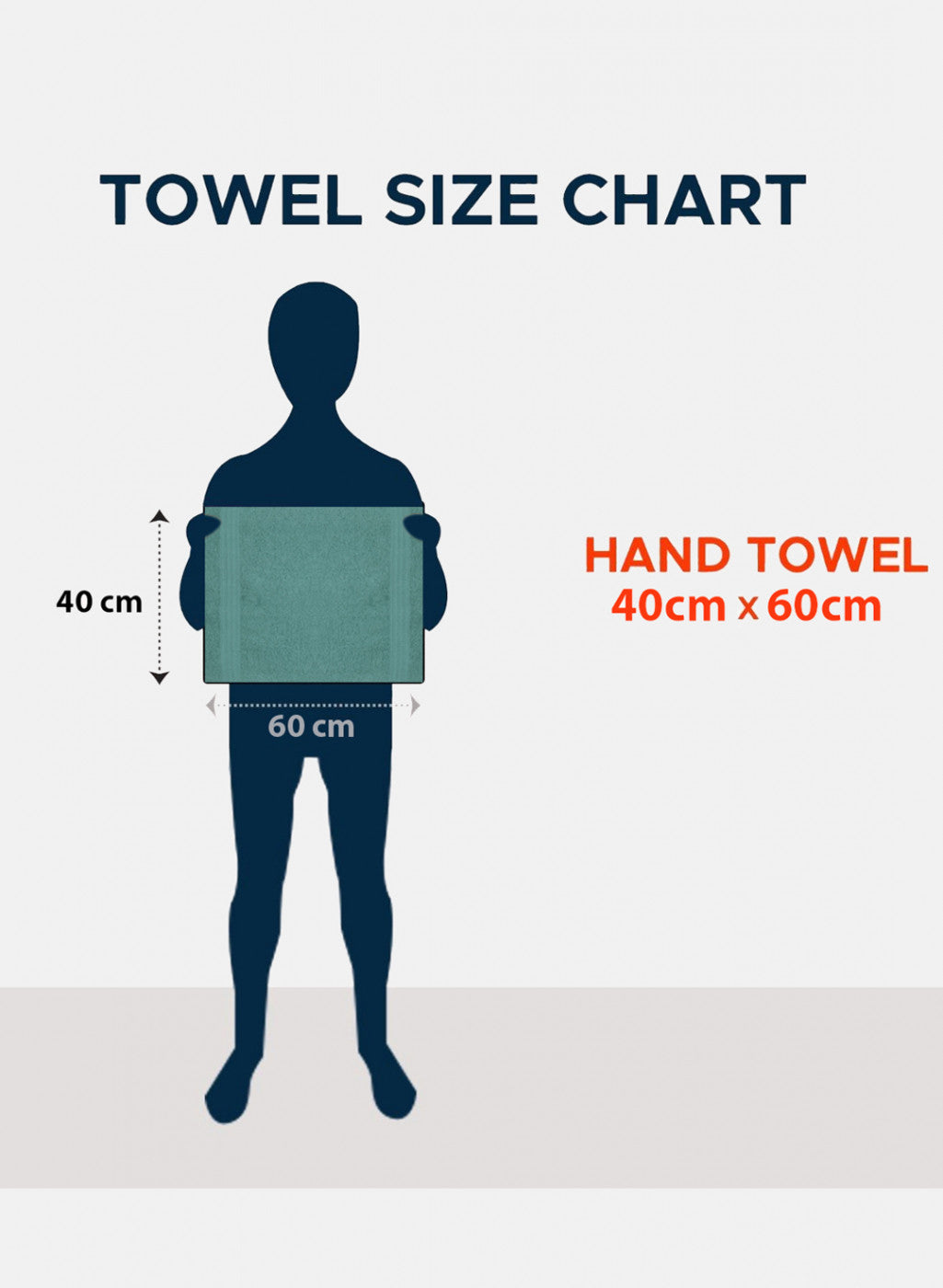 Blue Cotton 400 GSM Hand Towels (Pack of 2)